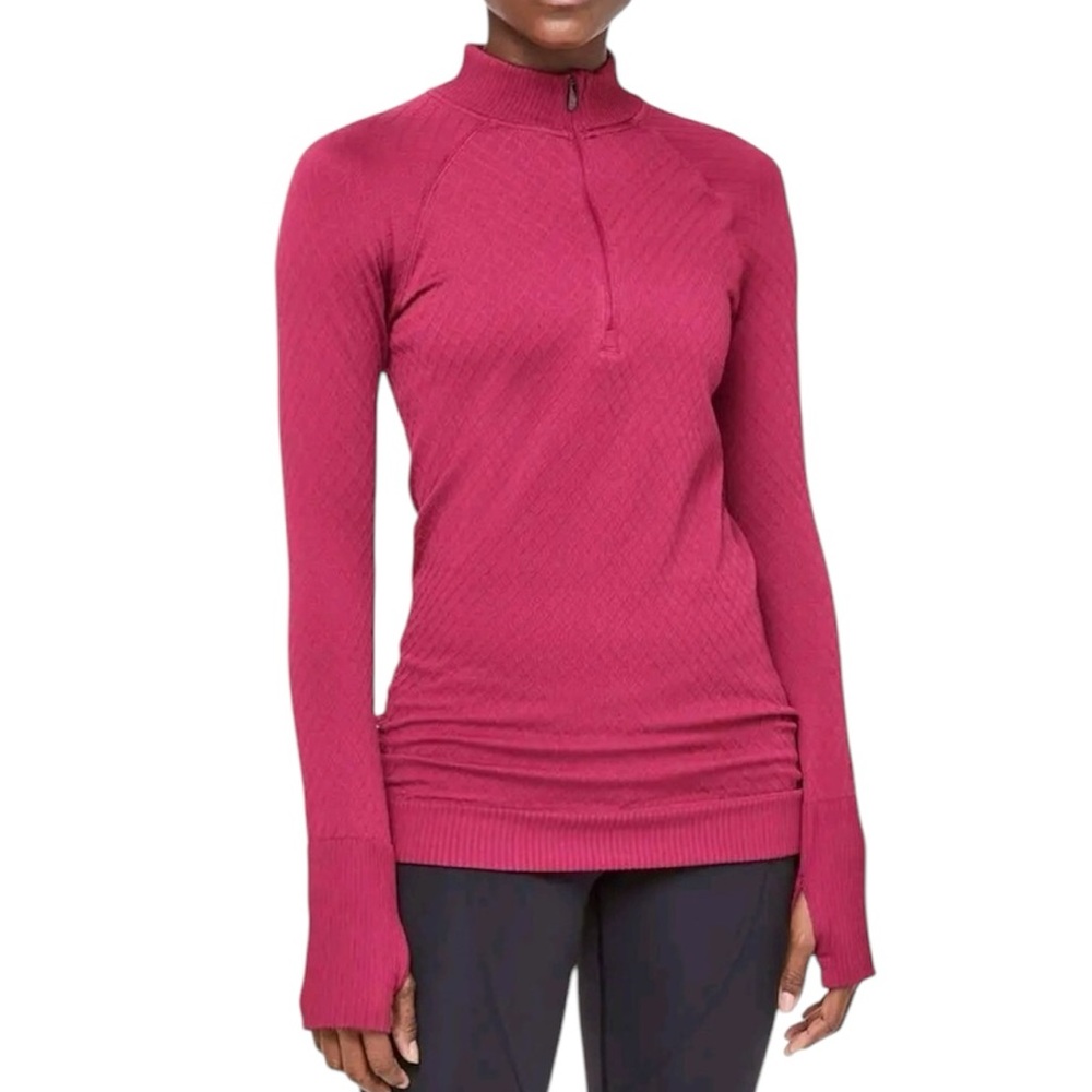 Lululemon | Rest Less 1/2 Zip in the color Star Ruby